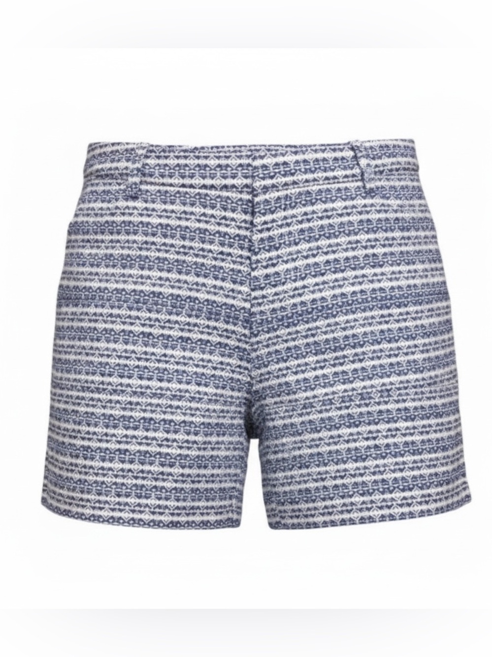 Liz Claiborne 14 blue/white boho coastal pattern Bermuda length shorts‎